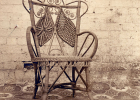 Photo of one of the wicker chairs