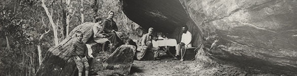 A cave picnic in the Blue Mountains, no date. NRS 4481 [4/8676 glass negative 1853]