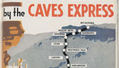 Advertisement for the Caves Express. NRS 16407/1/2[30] Cover for Atop of the Blue Mountains by Caves Express (Fourth Edition)