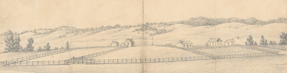 Pencil sketch of Bathurst in 1818