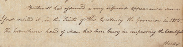 Description of Bathurst by John Oxley, 1817