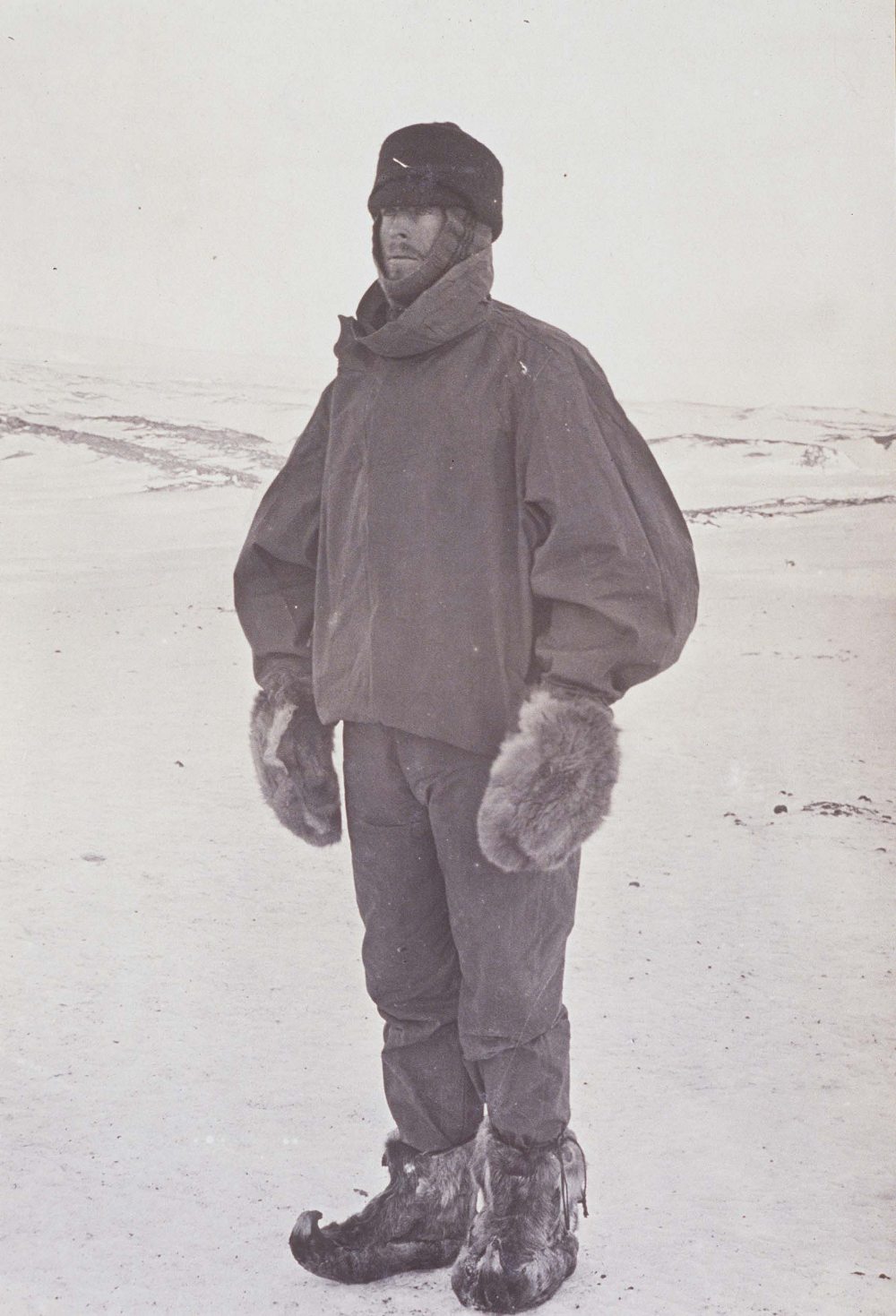 Douglas Mawson at Cape Royds 1909 - Photographer unknown - Courtesy Australian Antarctic Division