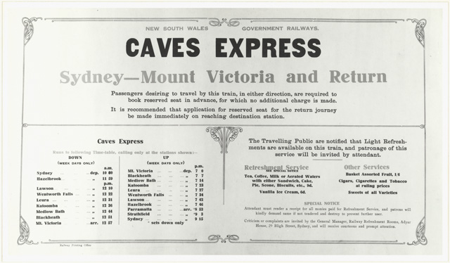 Timetable for the Caves Express, no date. Digital ID 17420_a014_a014001372