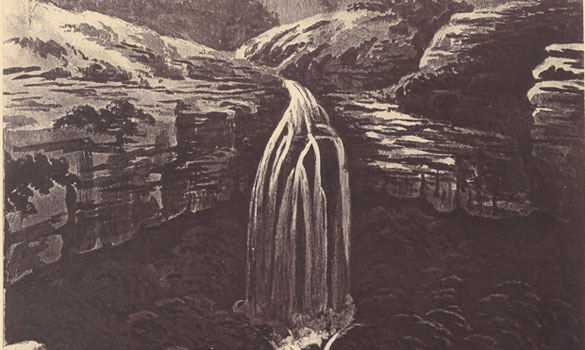 Sketch of Wentworth Falls from The Railway Guide of NSW. NRS16407-1-1[6]_[Opp-p41]